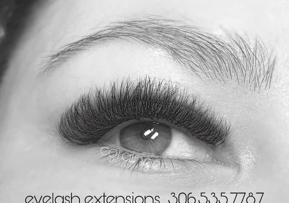 Before and after eyelash extensions by cindy grainger regina saskatchewan 1