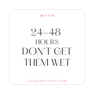 Myths About Eyelashes Extensions -  don't get them wet