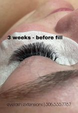 Why are Eyelash Extensions Falling out - Before 3 week fill | cg lash studio, regna sk 11