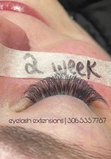 Clients Lashes Before 3 week fill 