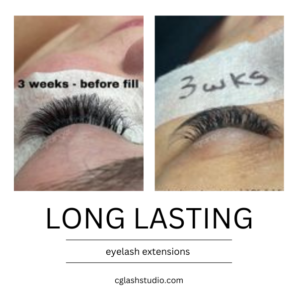 eyelash extensions regina - long lasting - cg lash studio